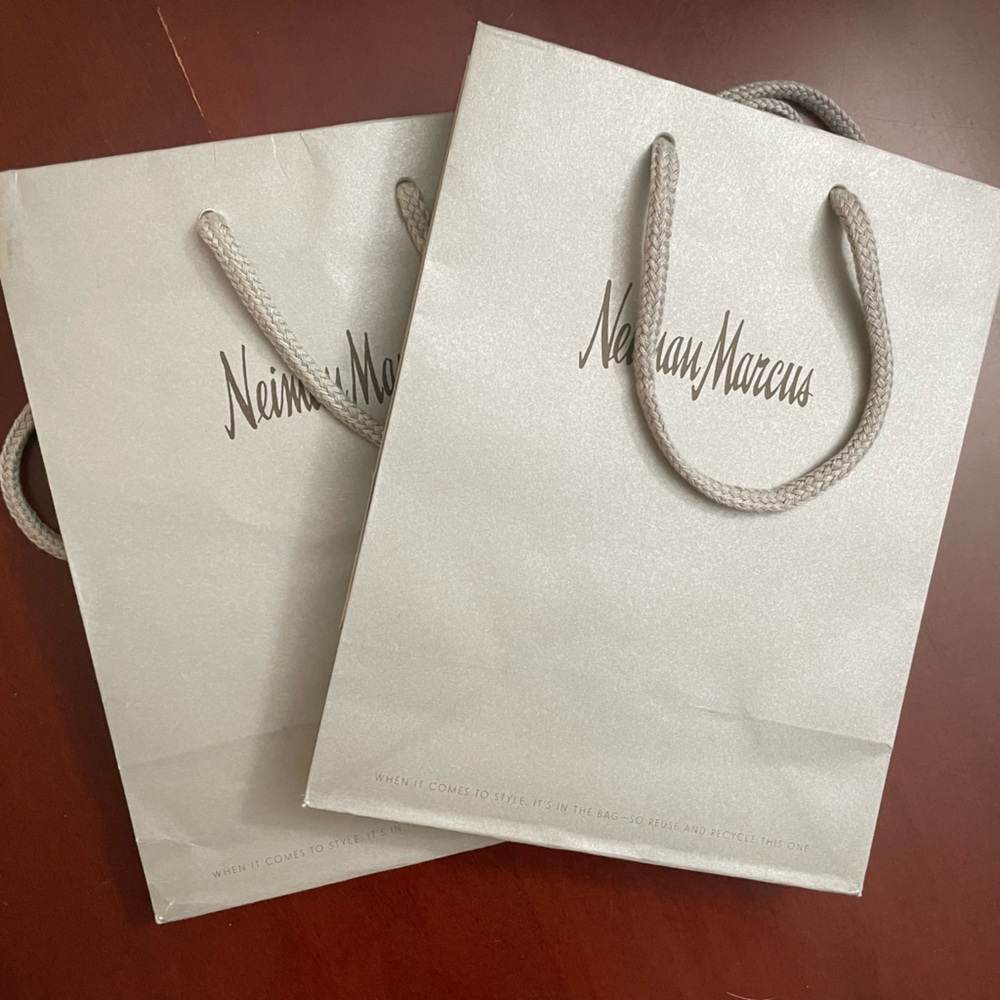 Two Neiman Marcus shopping bags